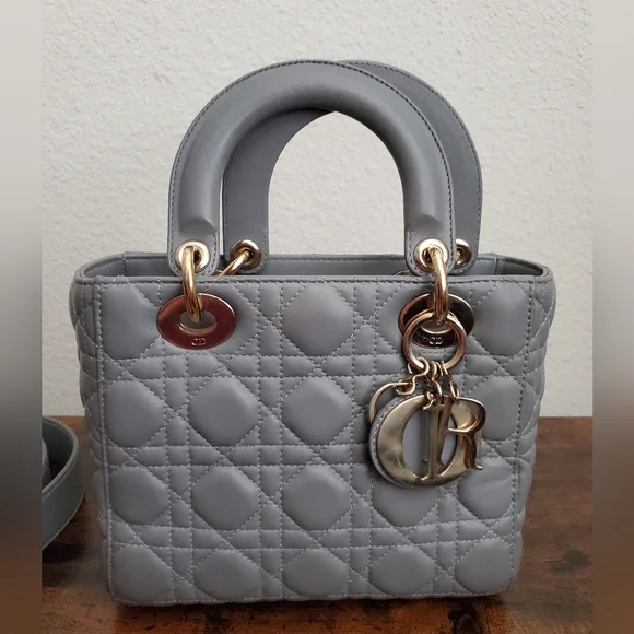 Dior Lambskin Cannage Small My ABC Dior Lady Dior Grey - Picture 2 of 16